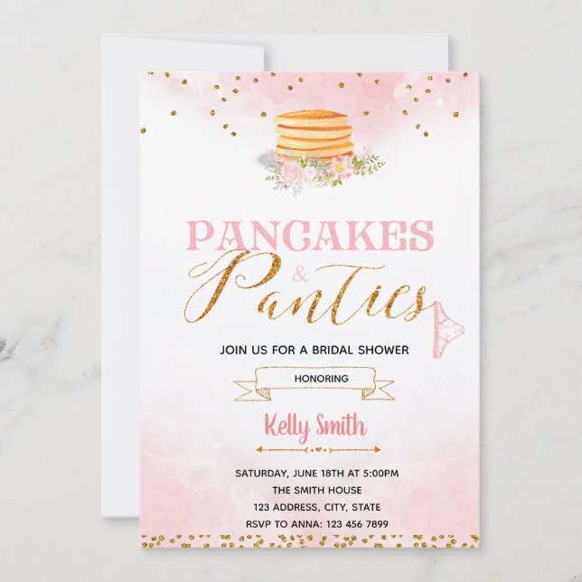 Invitation lingerie pancakes et culottes (Devant)