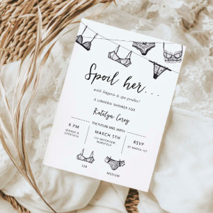 Invitation Lingerie sous ligne de vêtements dessinés à la mai