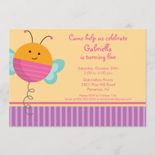Invitation L'insecte mignon d'amour gaffent l'invitation de