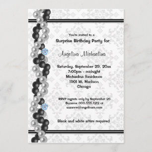 Invitation L'Invasion Du Parti Des Perles, Des Diamants Et De