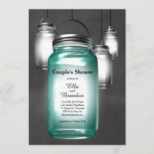 Invitation L'invitation à la douche de Love Mason Jars Couple