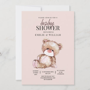 Invitation L'Invitation Baby shower De L'Ours En Teddy Peut A