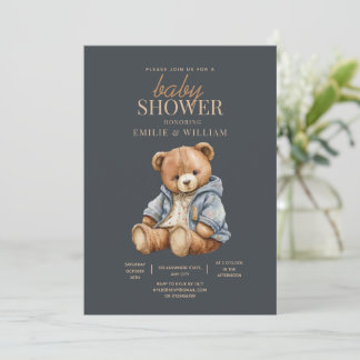 Invitation L'Invitation Baby shower De L'Ours En Teddy Peut A