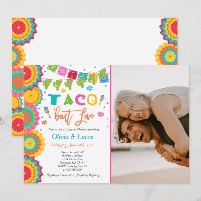 Invitation L'invitation d'amour d'accès de taco couple la (Devant / Derrière)