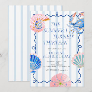 Invitation L'invitation d'anniversaire pour l'été de mes trei