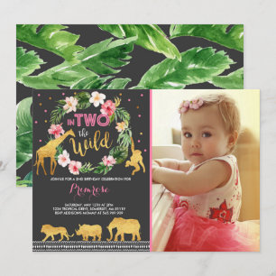 Invitation L'Invitation D'Anniversaire Sauvage Des Animaux De