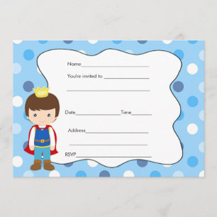 Invitation L'invitation de baby shower de prince Birthday