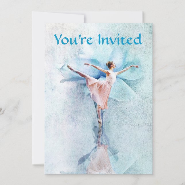 Invitation L'invitation de la fête de Ballerina (Devant)