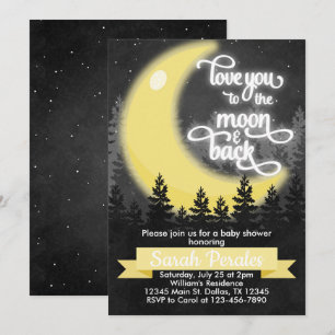 Invitation L'Invitation de l'invitation Love You to the Moon 