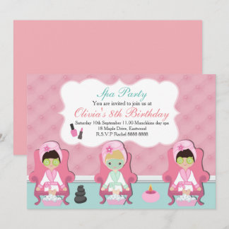 Invitation L'invitation de spa de filles choient l'invitation