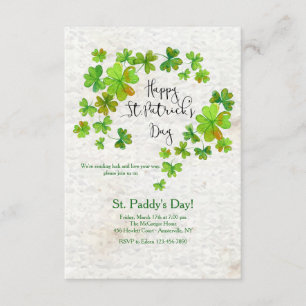 Invitation L'invitation de St Patrick de cascade de trèfle