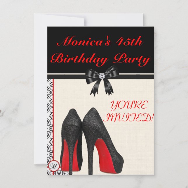 Invitation L'Invitation du 45e anniversaire de Monica (Devant)