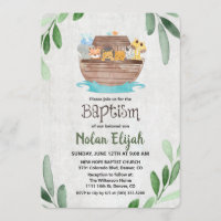 L'invitation du baptême de l'arche de Noé