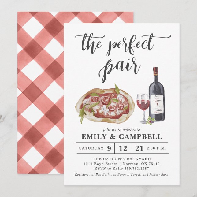 Invitation L'invitation La Paire Parfaite (Devant / Derrière)