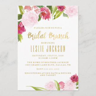 Invitation L'invitation nuptiale de douche de brunch