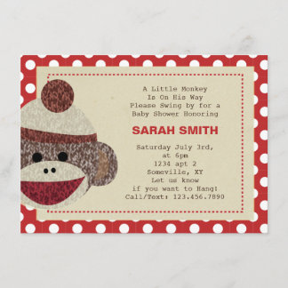 Invitation L'Invitation-polka de partie de singe de