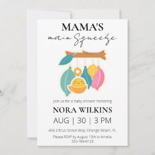 Invitation L'invitation principale de Mama au baby shower d'a