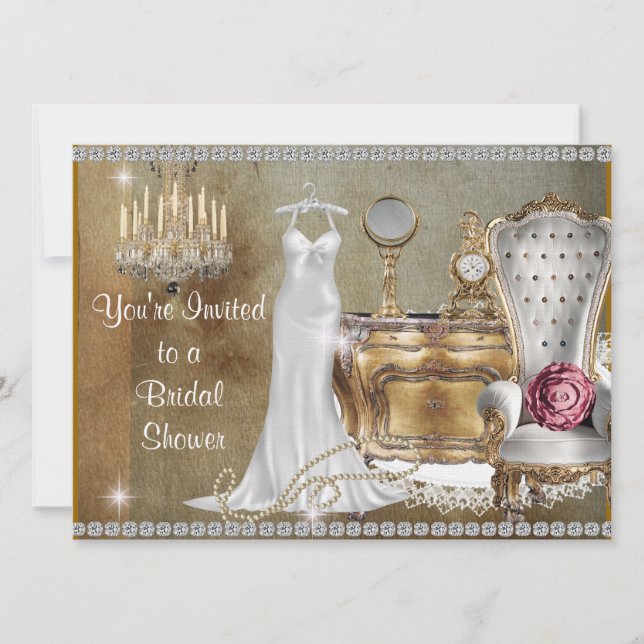 Invitation L'INVITATION Wedding shower glamour (Devant)