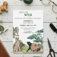 Lion Big Cats Jungle Safari Sauvage Anniversaire