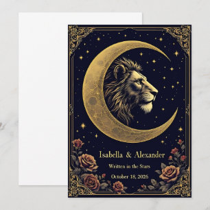 Invitation Lion [Couleur] Sombre Affiche de Mariage de Bienve