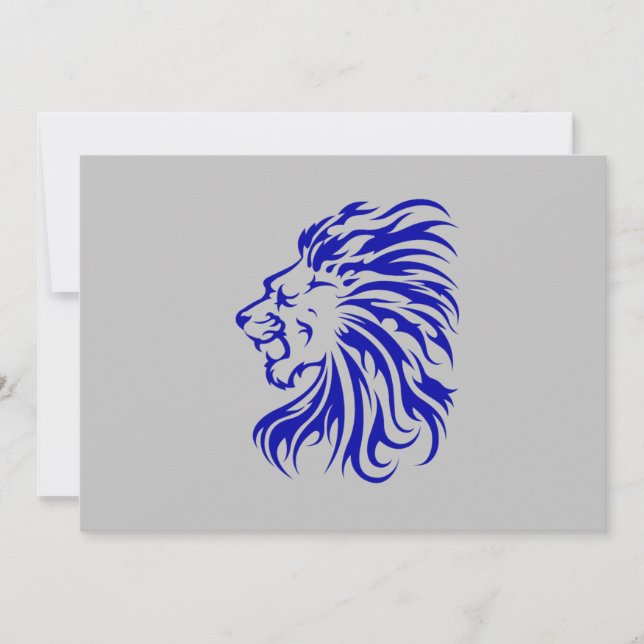 Invitation Lion le Roi de la jungle, amoureux des lions cadea (Devant)