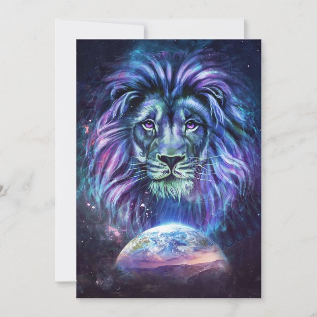 Invitation Lion Magnifique Lion (Devant)