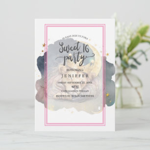 Invitation Lion Mignonne Roi Dormir Sur La Lune