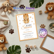 Lionceau à l'aquarelle Safari Jungle Empreintes de