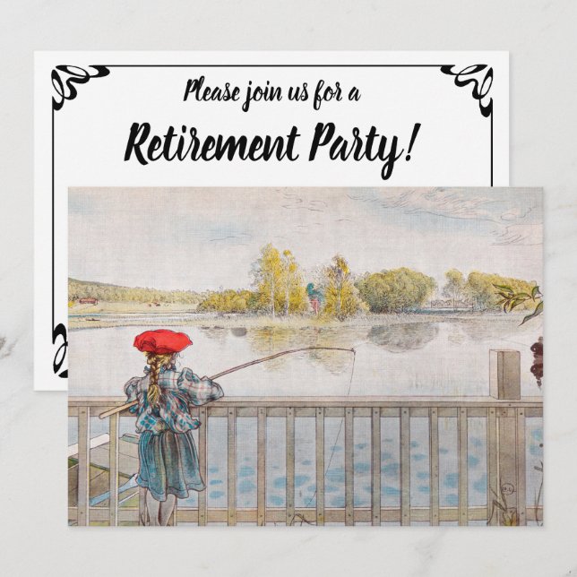 Invitation Lisbet Fishing par Carl Larsson, Parti de la retra (Devant / Derrière)