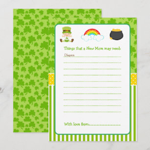Invitation Liste de conseils pour bébé st patrick