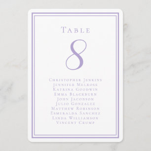 Invitation Liste de placement des invités pour le mariage Num