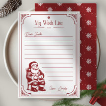 Liste de souhaits du Père Noël de Noël
