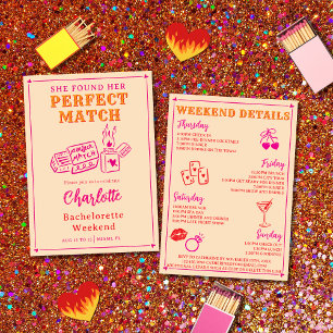 Invitation L'itinéraire de la fête de Bachelorette du choix p