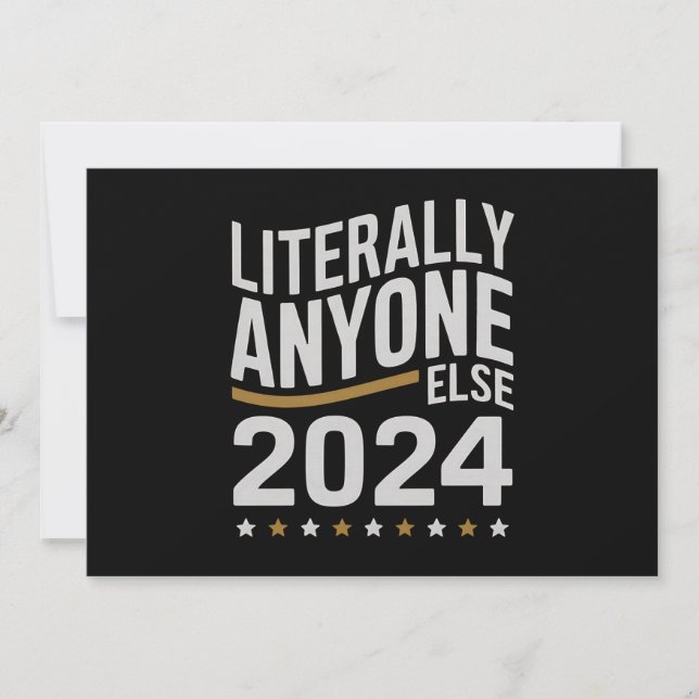 Invitation Littéralement Toute Autre Élection Politique 2024 (Devant)