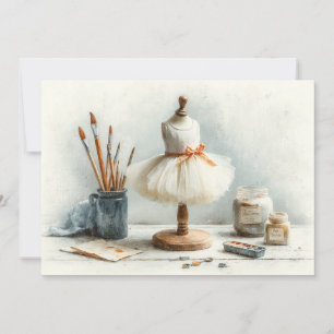 Invitation Little Ballerina - Studio Français Fête d'annivers