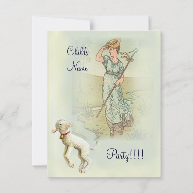 Invitation Little Bo Peep (Devant)