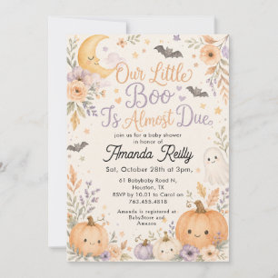 Invitation Little Boo est presque arrivée Baby Shower Hallowe