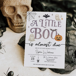 Invitation Little Boo est presque dû Baby shower d'Halloween