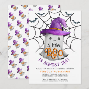 Invitation Little BOO fantôme et web baby shower Halloween
