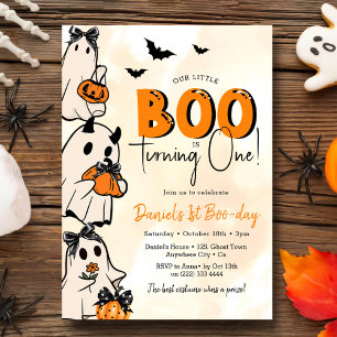 Invitation Little Boo Halloween 1er anniversaire