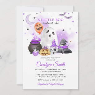 Invitation Little Boo Halloween Baby shower neutre pour les f