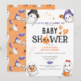 Invitation Little Boo Presque due jolie Baby shower Halloween