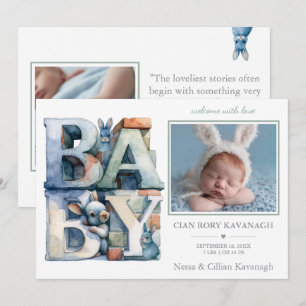 Invitation Little Bunny Blocks   Bienvenue
