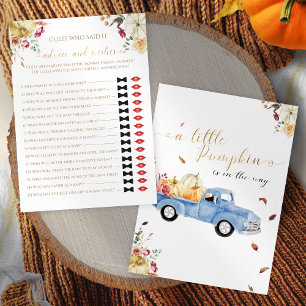 Invitation Little Citrouille Fall Qui A Dit It Baby shower Ga