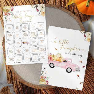 Invitation Little Citrouille Fall Trouvez L'Invité Baby Bingo