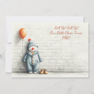 Invitation Little Clown 1er Anniversaire