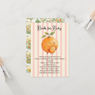 Invitation Little Cutie Oranges Baby showers Livres pour bébé