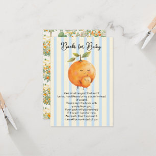 Invitation Little Cutie Oranges Baby showers Livres pour bébé