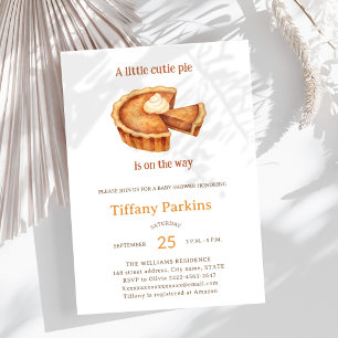 Invitation Little Cutie Pie est sur le chemin Citrouille baby