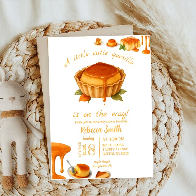 Invitation Little Cutie quesillo Automne Feuilles Baby shower (Créateur téléchargé)
